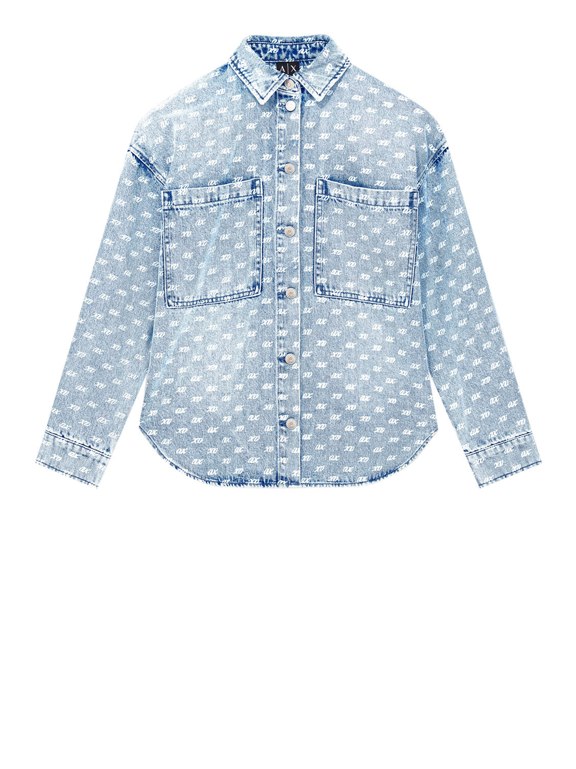 ARMANI EXCHANGE Armani Exchange Camicia Stampa All Over - Blu All Over Light Blue