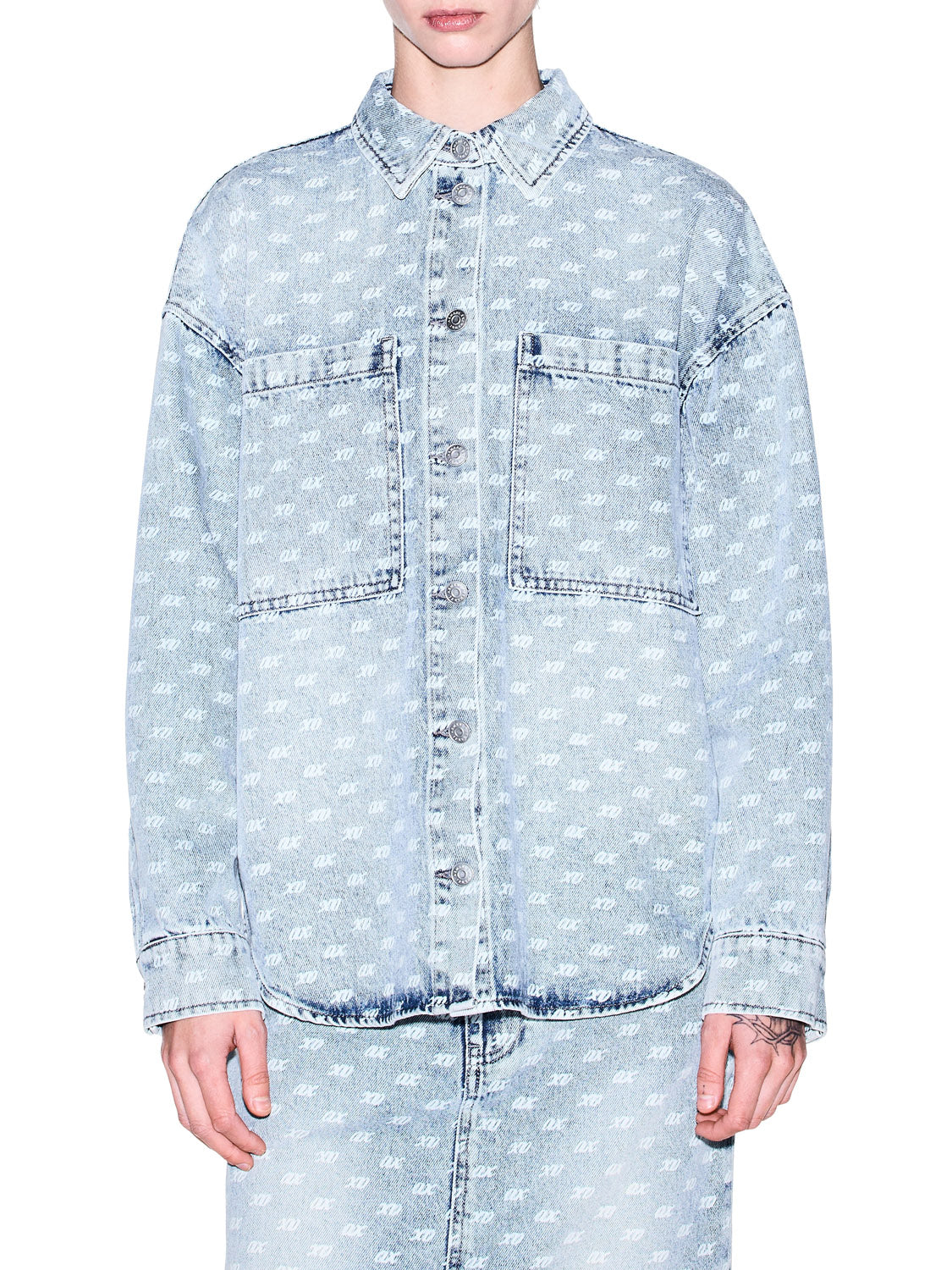 ARMANI EXCHANGE Armani Exchange Camicia Stampa All Over - Blu All Over Light Blue