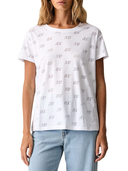 ARMANI EXCHANGE Tshirt In Cotone Con Logo Armani Exchange - Bianco Optic White