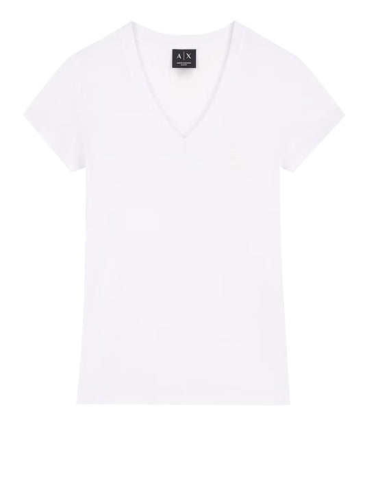 ARMANI EXCHANGE Tshirt Slim Fit In Jersey Di Cotone Armani Exchange - Bianco Optic White