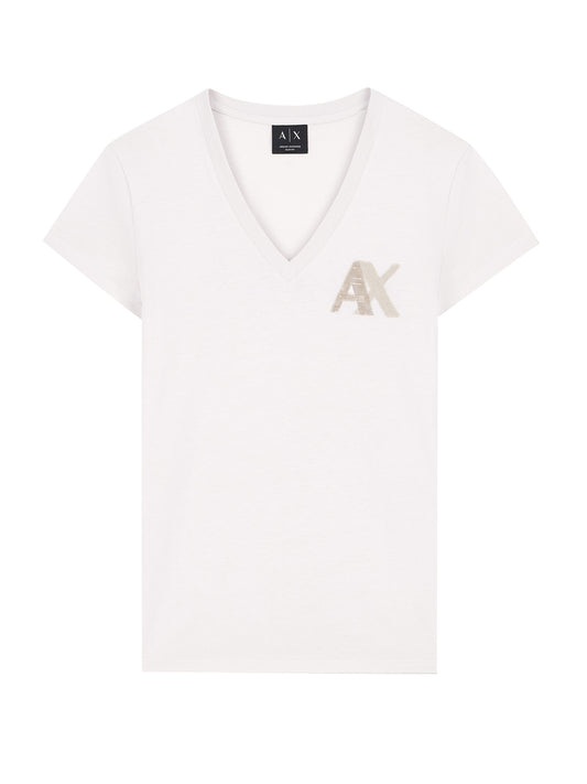 ARMANI EXCHANGE Armani Exchange T-Shirt Con Logo In Jersey Di Cotone - Bianco Repertoire