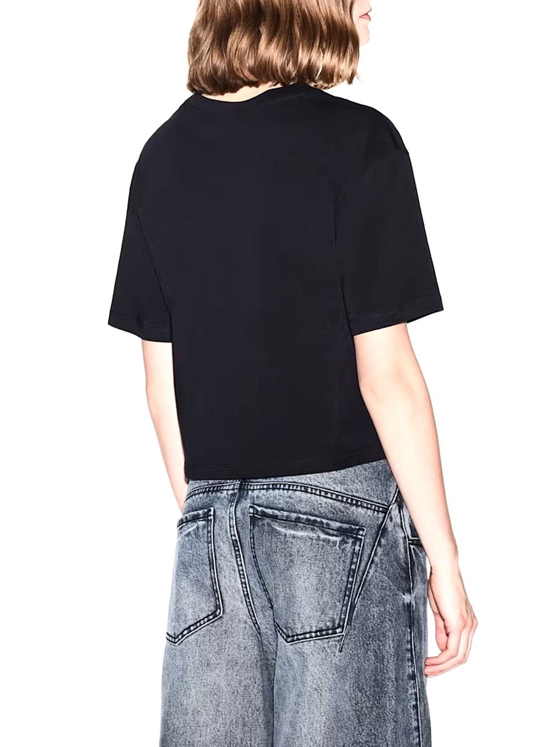 ARMANI EXCHANGE Tshirt Regular Fit In Jersey Di Cotone Armani Exchange - Nero BLACK
