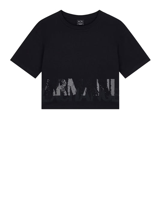 ARMANI EXCHANGE Tshirt Regular Fit In Jersey Di Cotone Armani Exchange - Nero BLACK