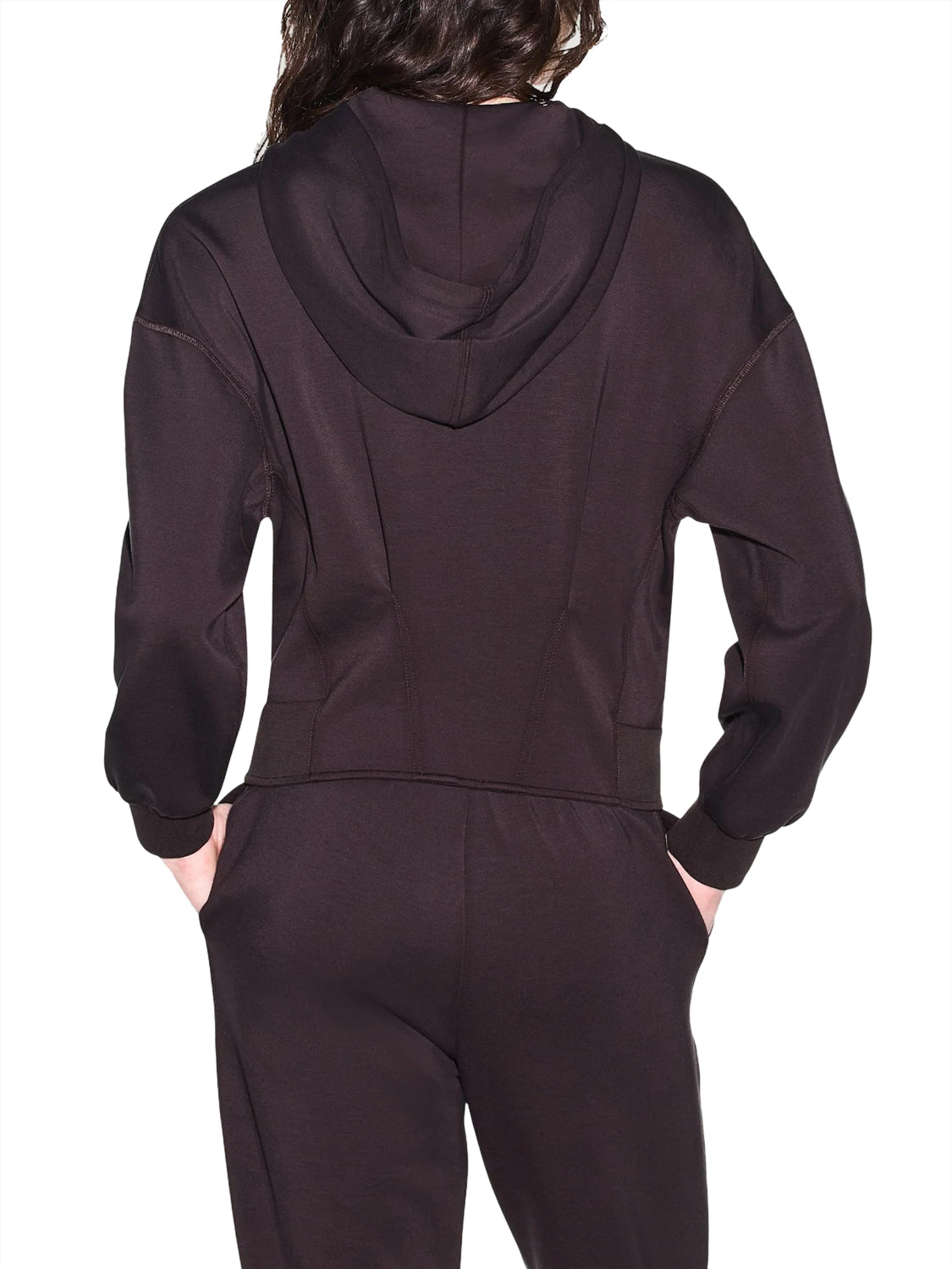 ARMANI EXCHANGE Felpa Armani Exchange Con Cappuccio E Zip In Tessuto Scuba - Marrone Antagonist