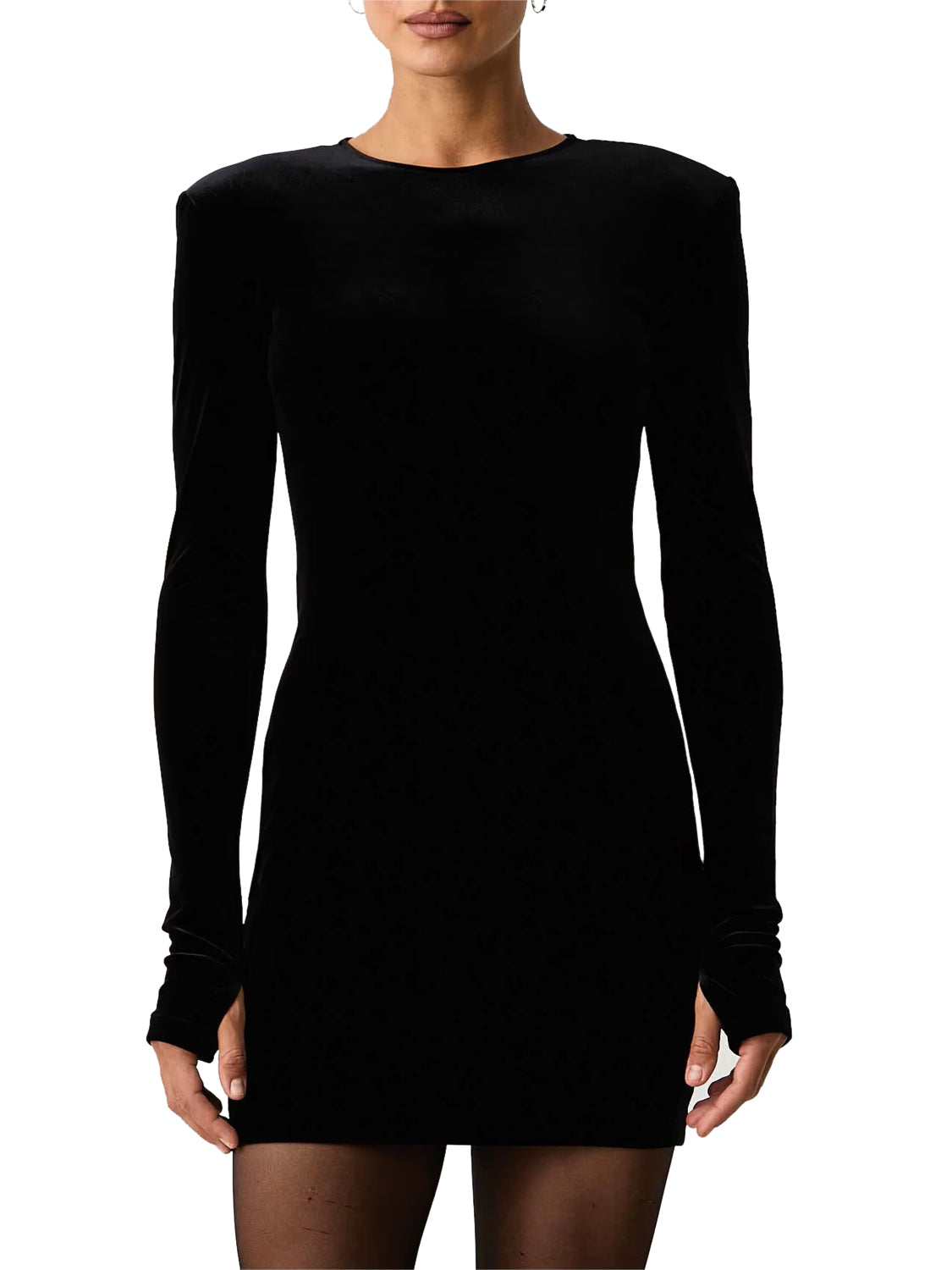 Armani Exchange Abito Aderente In Velluto Elasticizzato Armani Exchange - Nero BLACK