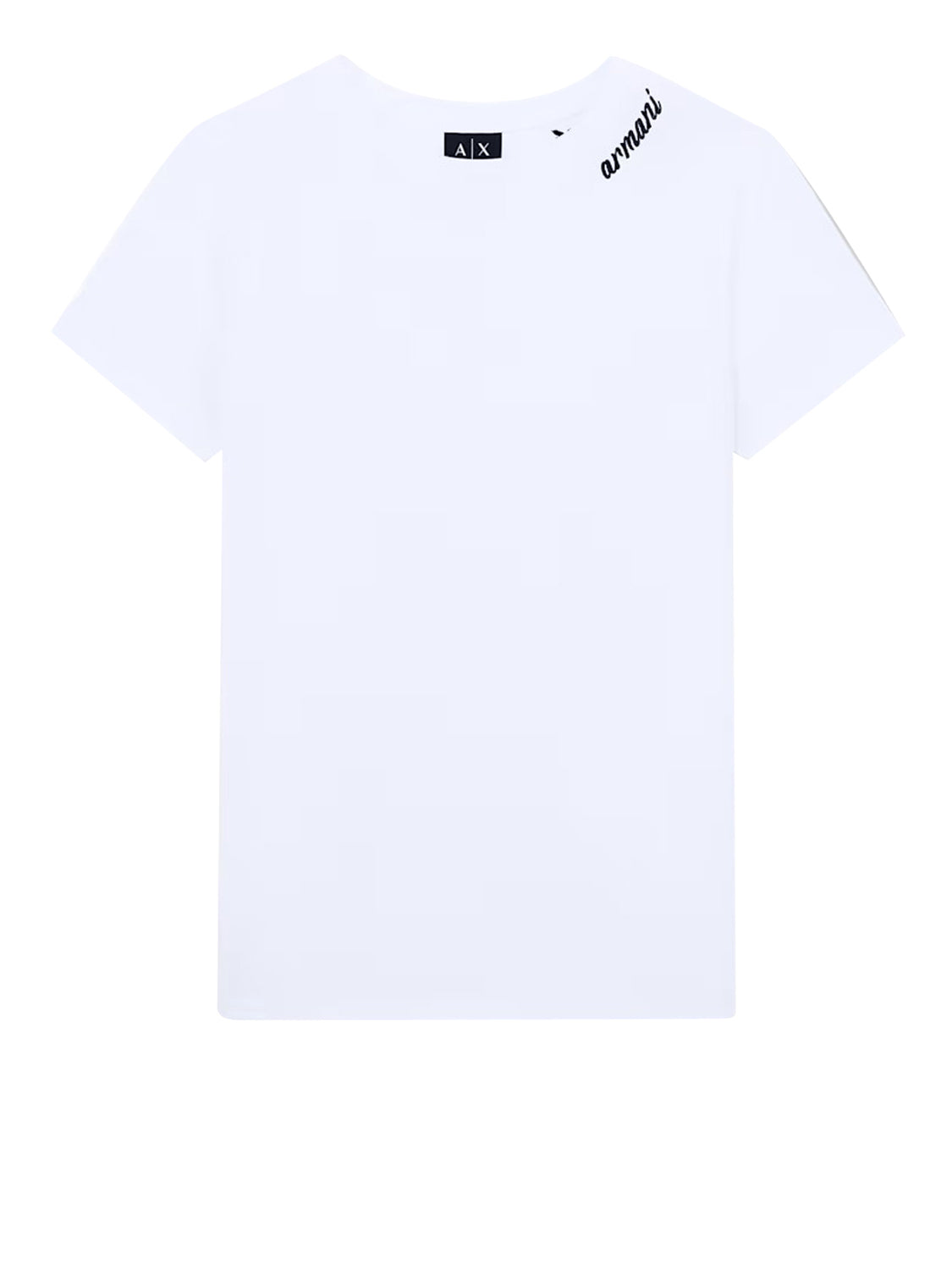 ARMANI EXCHANGE Tshirt Regular Fit In Jersey Di Cotone Con Scritta Armani Exchange - Bianco Optic White