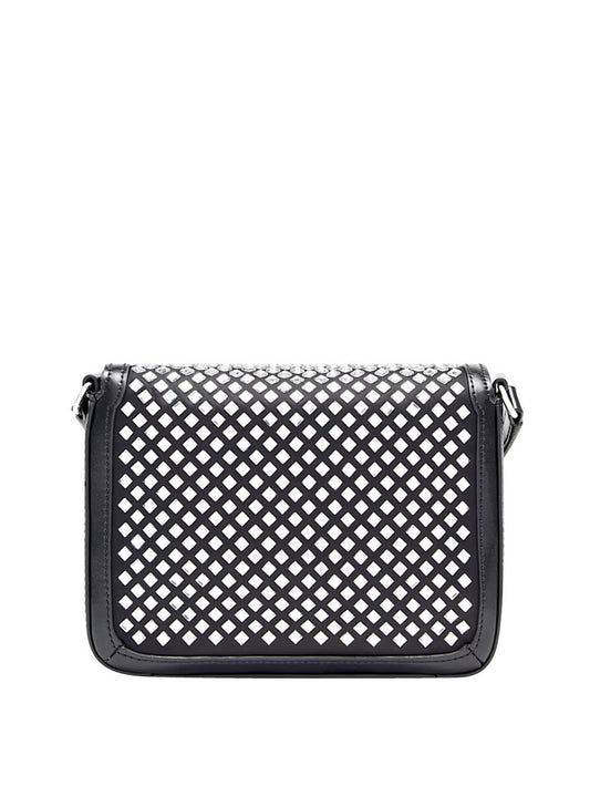 ARMANI EXCHANGE Borsa A Tracolla Con Motivo Geometrico In Strass Armani Exchange - Black/Crystal Black/Crystal