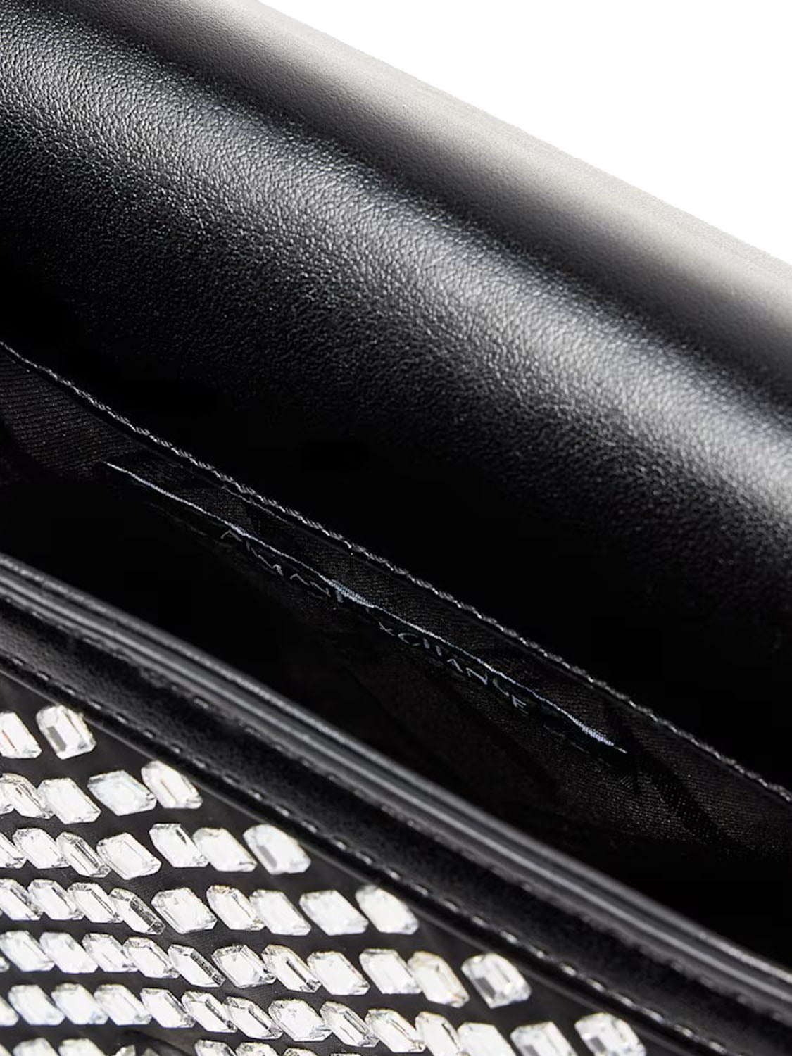 ARMANI EXCHANGE Borsa A Tracolla Con Motivo Geometrico In Strass Armani Exchange - Black/Crystal Black/Crystal