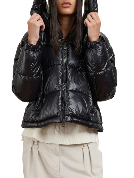 BLAUER Blauer Piumino Gloria - Nero Beige Nero Interno Beige 301