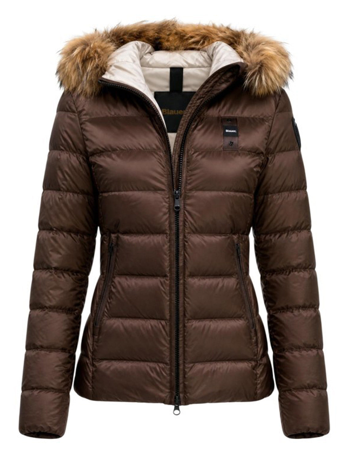 BLAUER Blauer Piumino Corto Arcadia - Brown Beige Brown/Beige