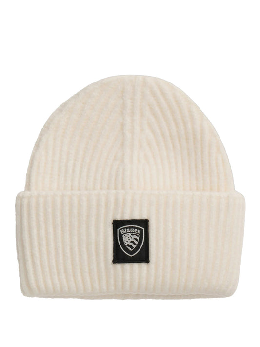 BLAUER Berretto Risvolto Doppio Wabash Bianco Bianco neve