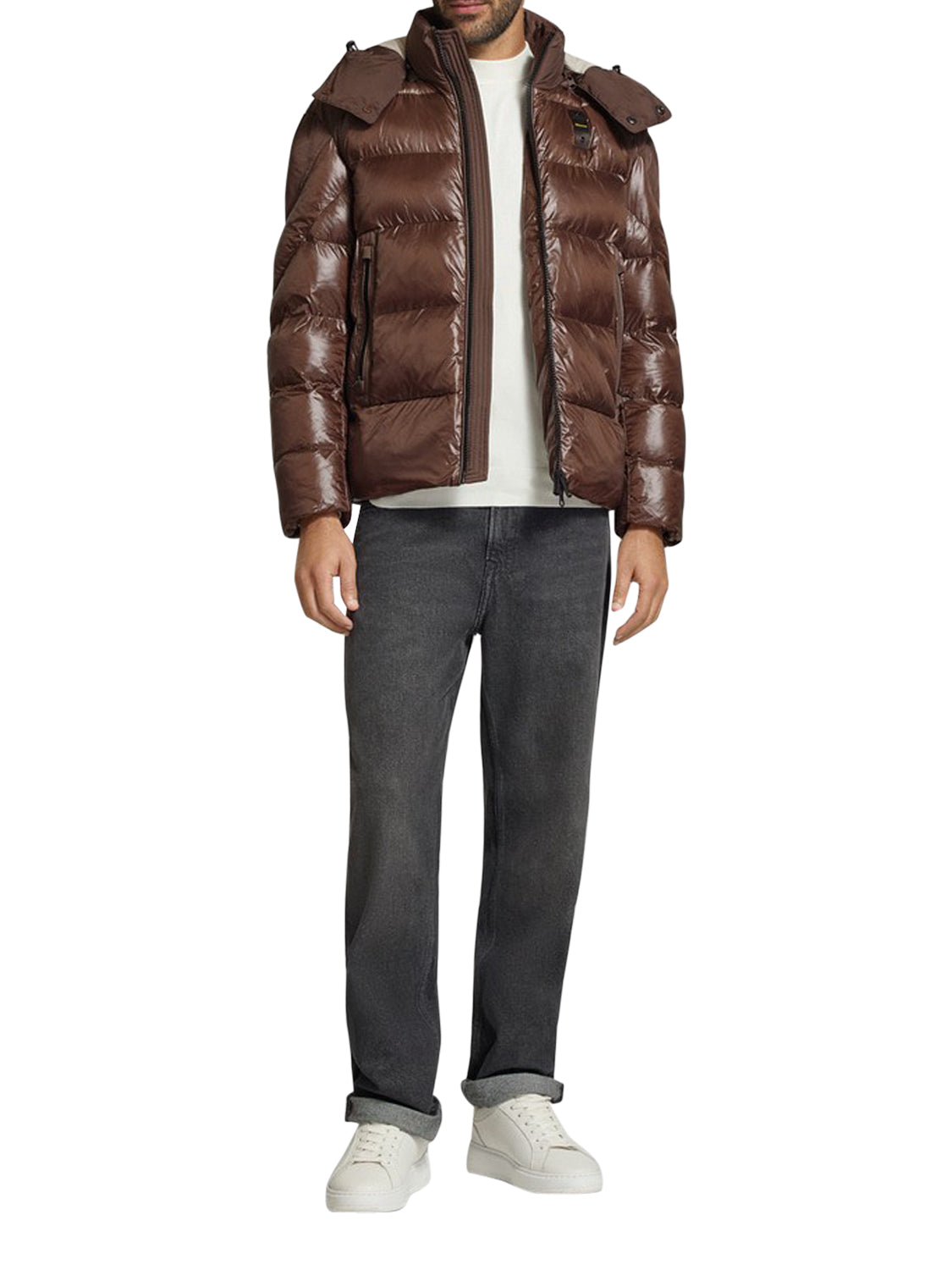 BLAUER Piumino Kiernan Blauer - Marrone/Grigio Brown/Grigio