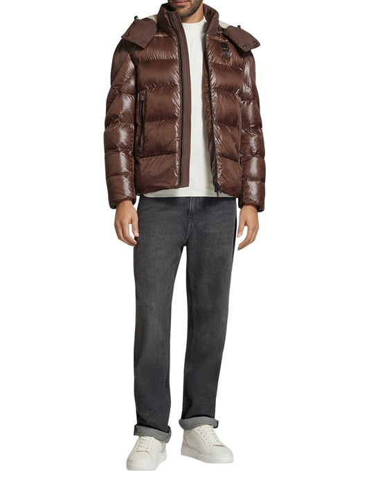 BLAUER Piumino Kiernan Blauer - Marrone/Grigio Brown/Grigio