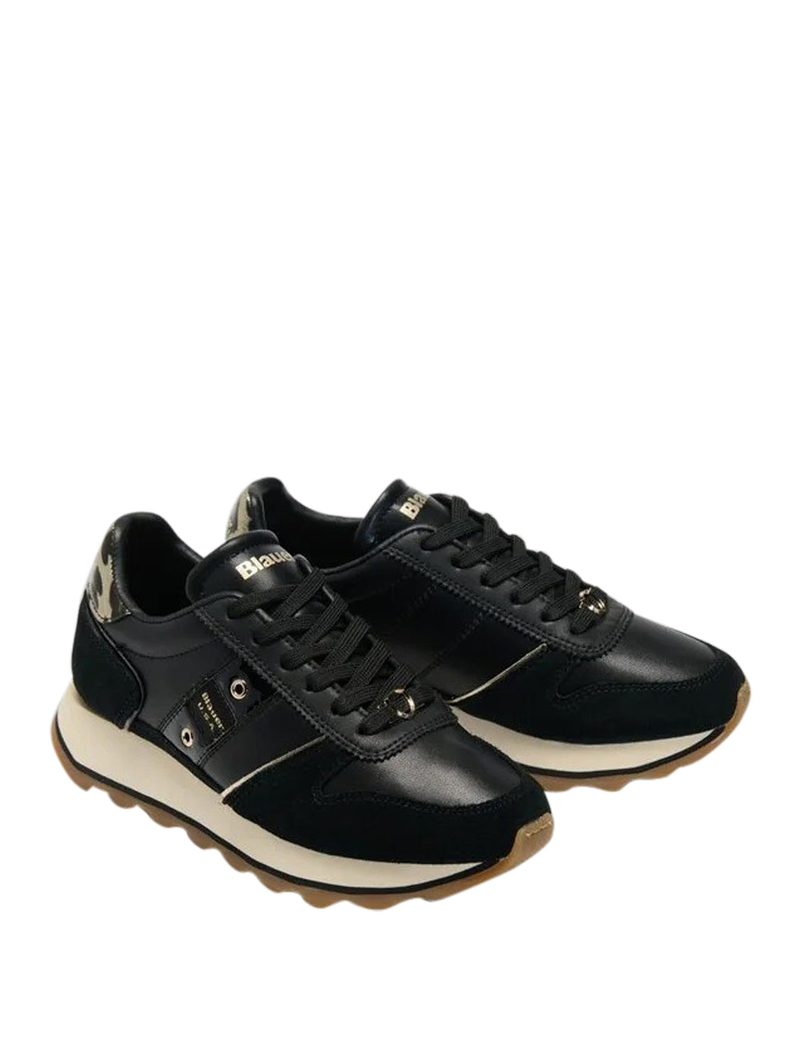 BLAUER Sneakers Blauer Mills01 - Nero/Leopardata Black/Leopard