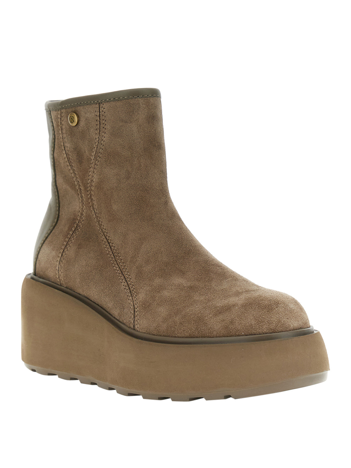 CAFE'NOIR Cafè Noir Tronchetto In Pelle Scamosciata E Pelle - Beige TAUPE