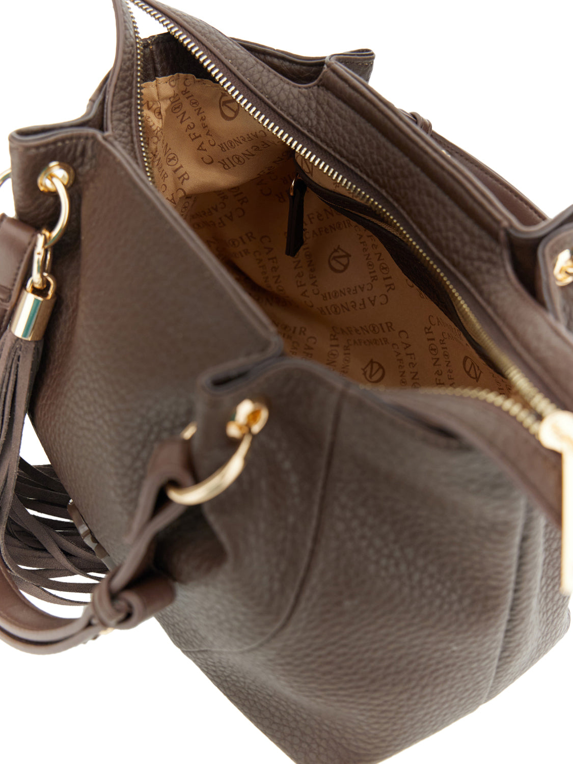 CAFE'NOIR Cafè Noir Borsa A Tracolla Tote Con Pieghe In Materiale Sintetico Marrone T.MORO