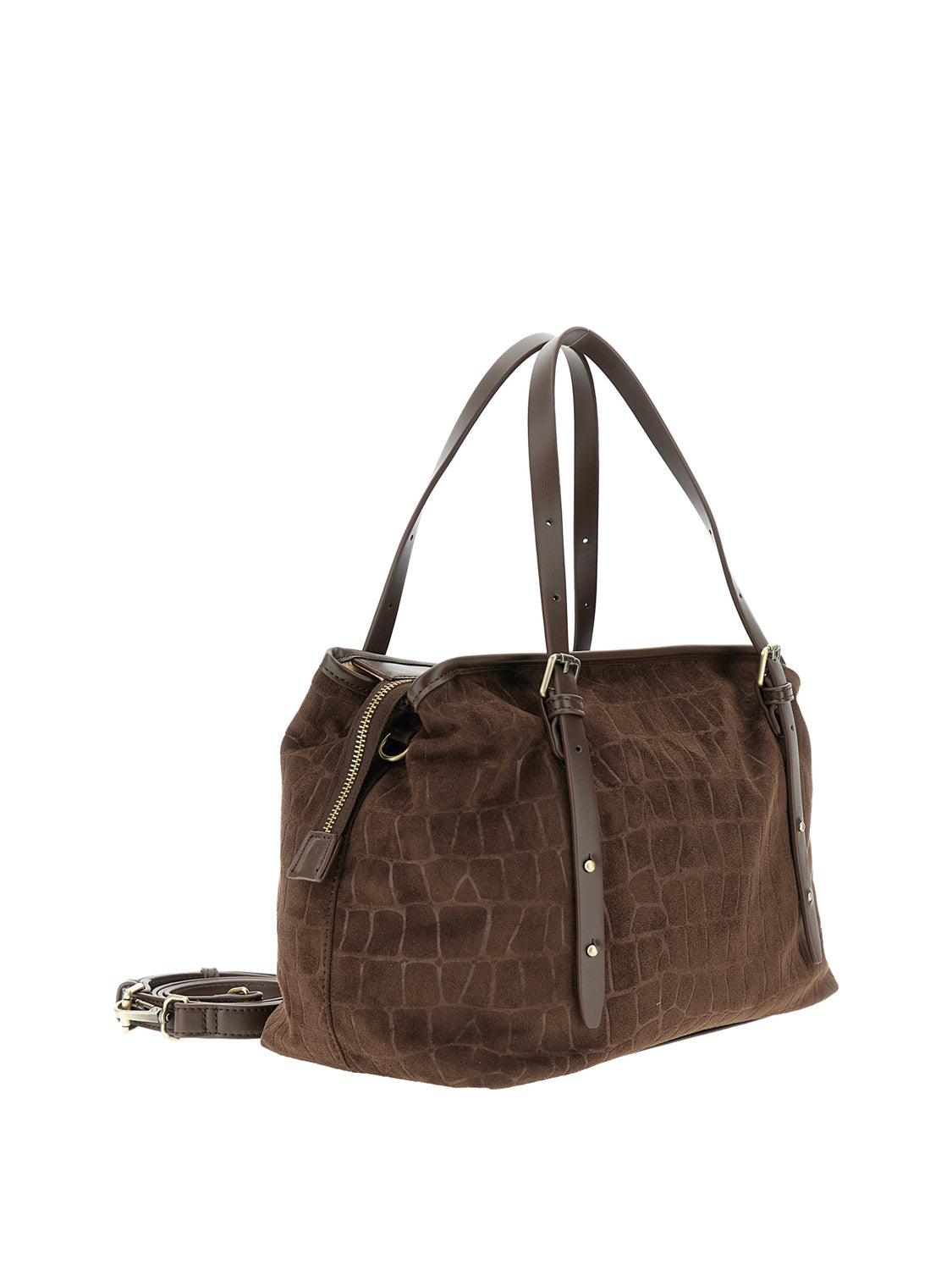 CAFE'NOIR Cafè Noir Borsa A Tracolla Morbida Tote Piccola In Materiale Sintetico Marrone T.MORO