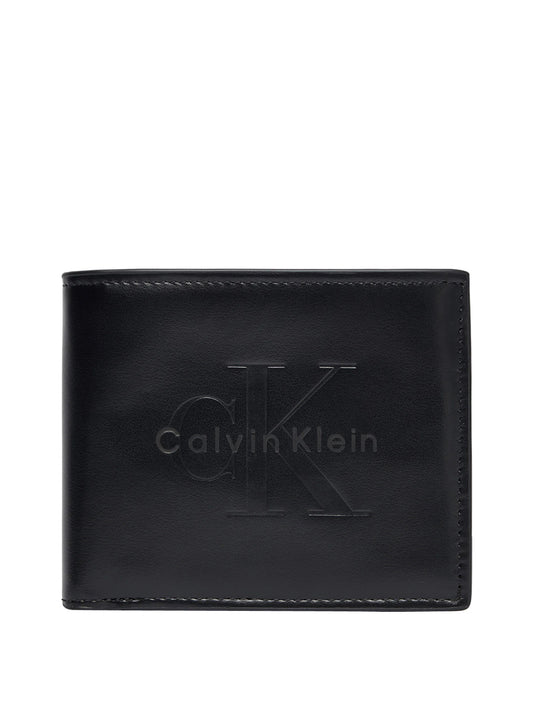 CALVIN ACC.1USCITA Calvin Klein Portafoglio Portamonete Rfid In Nappa - Nero BLACK