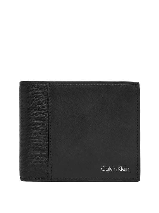 CALVIN ACC.1USCITA Calvin Klein Portafoglio Refined Mix Billfold W Coin Nero BLACK