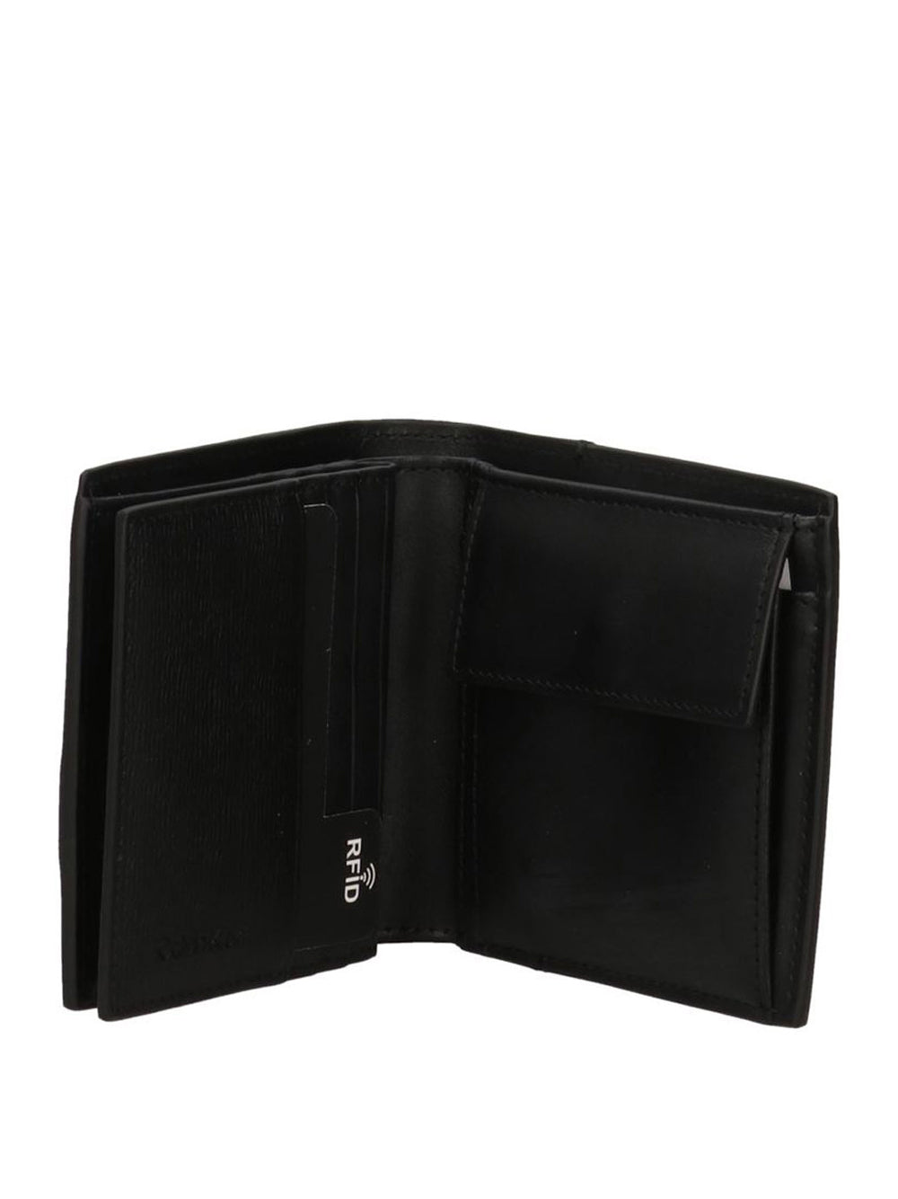 CALVIN ACC.1USCITA Calvin Klein Portafoglio Refined Mix Slim Trifold W Card -Nero BLACK
