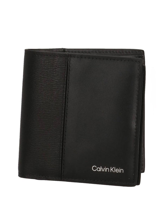 CALVIN ACC.1USCITA Calvin Klein Portafoglio Refined Mix Slim Trifold W Card -Nero BLACK