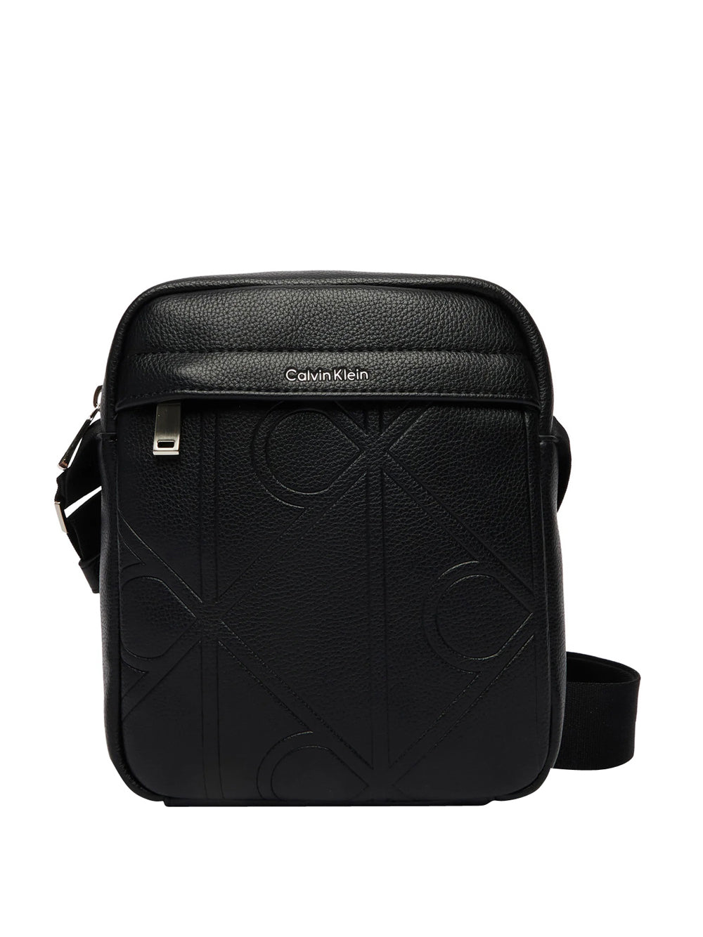 CALVIN ACC.1USCITA Calvin Klein Borsa A Tracolla Emblem Aop Emboss Reporter Nero BLACK