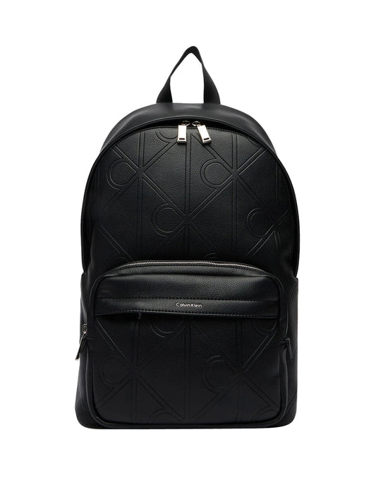 CALVIN ACC.1USCITA Calvin Klein Zaino Xl Emblem Aop Emboss Round - Nero BLACK