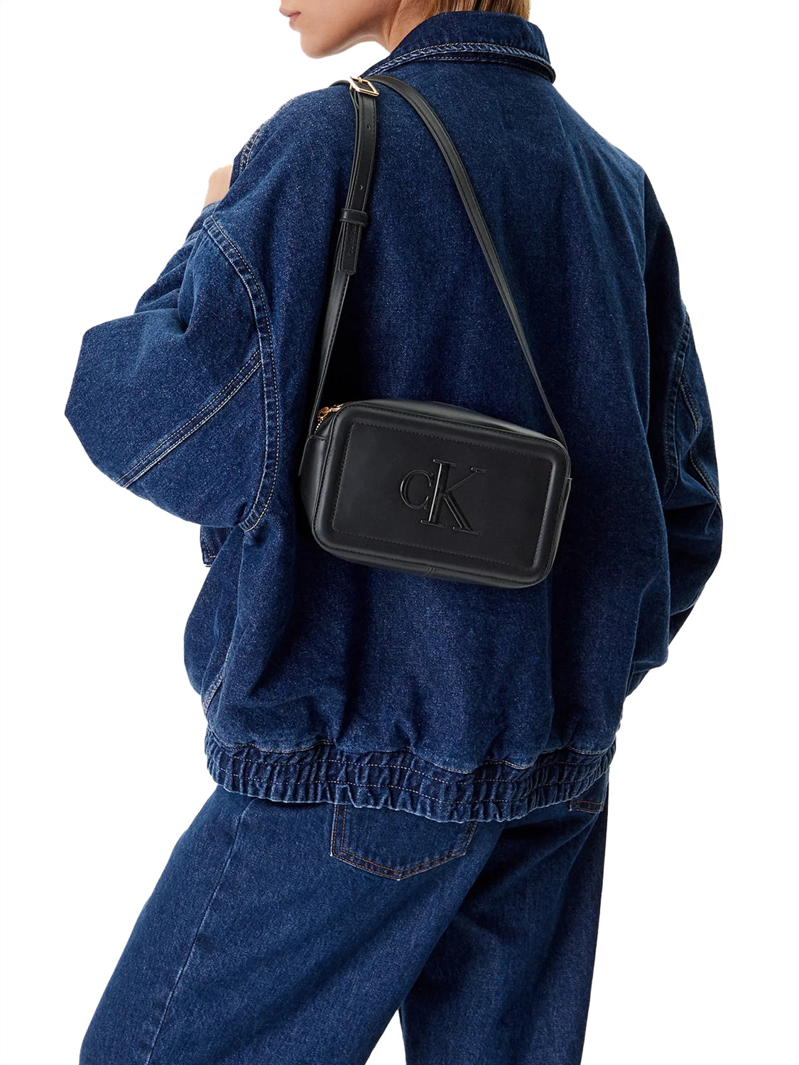 CALVIN ACC.2USCITA Calvin Klein Borsa A Tracolla Ck Camera - Nero BLACK