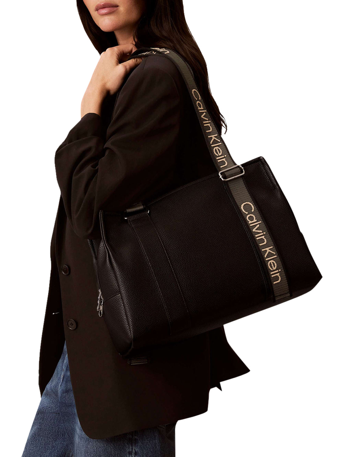 CALVIN ACC.2USCITA Calvin Klein Borsa a Mano Donna Black - Nero BLACK