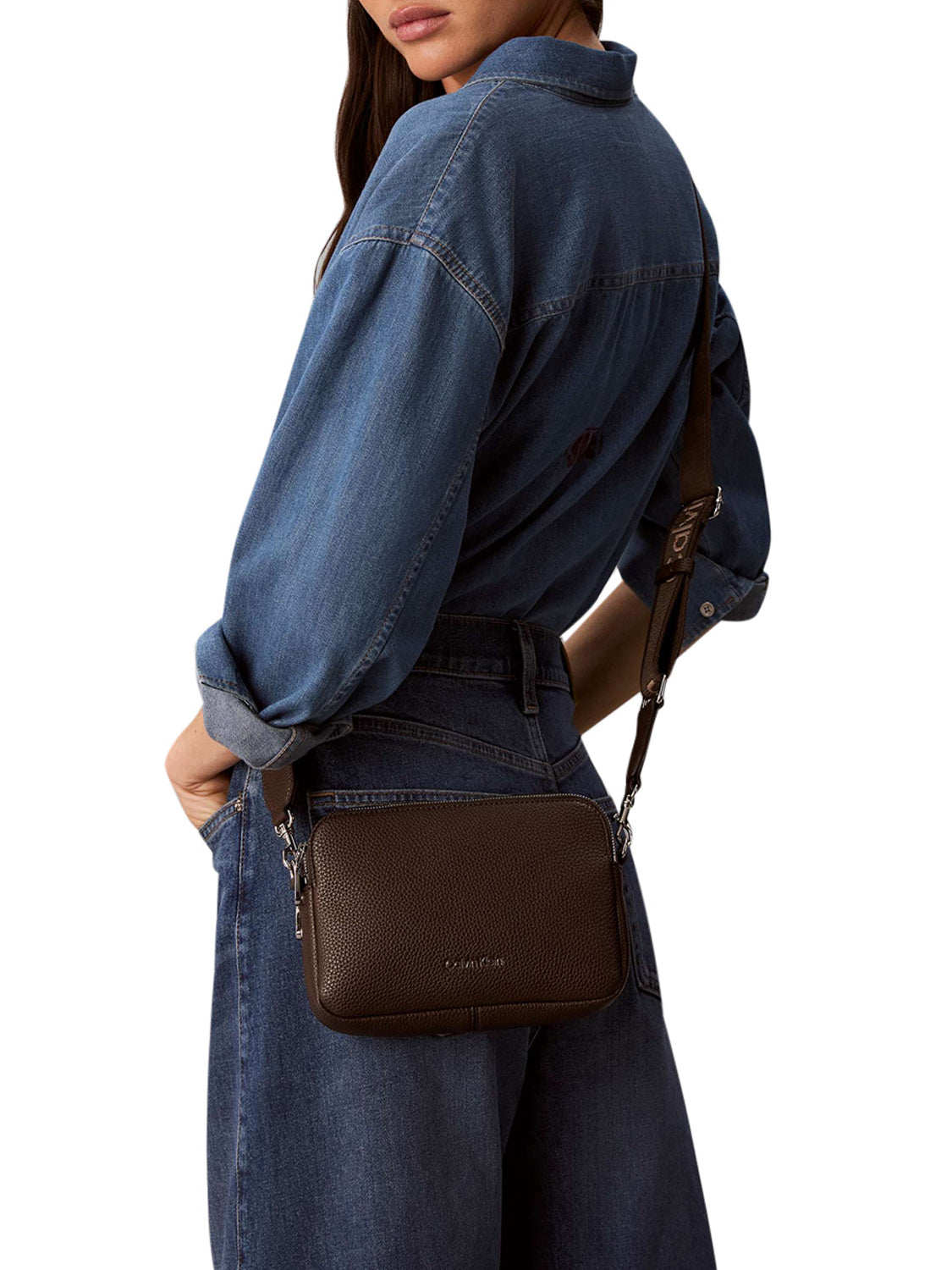 CALVIN ACC.2USCITA Calvin Klein Borsa a Tracolla Donna Delicioso - Marrone Delicioso