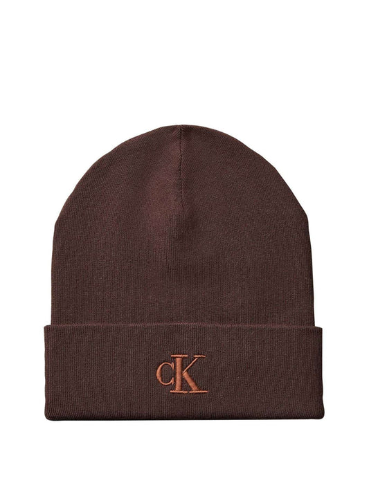 CALVIN ACC.2USCITA Cappello Calvin Klein Fine Rib Marrone Delicioso