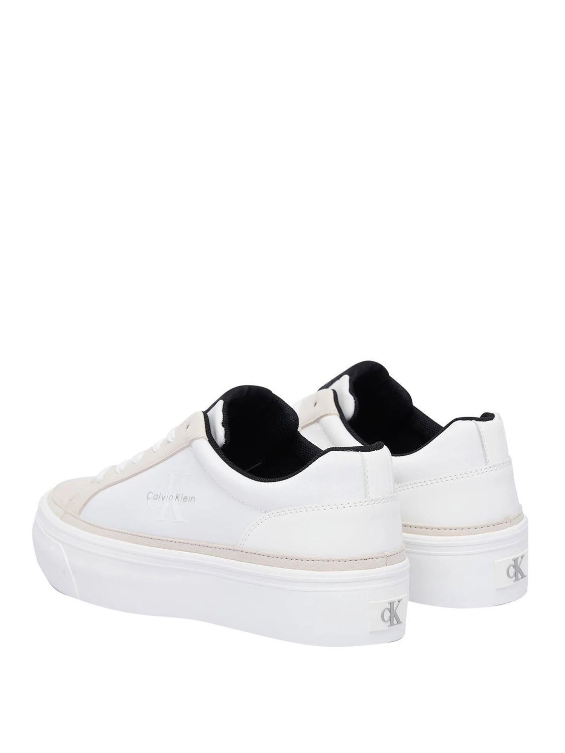 CALVIN CALZATURE Calvin Klein Sneakers Vulc Flatf Laceup - Bianco Bright White/Black