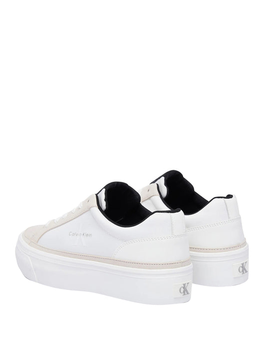 CALVIN CALZATURE Calvin Klein Sneakers Vulc Flatf Laceup - Bianco Bright White/Black