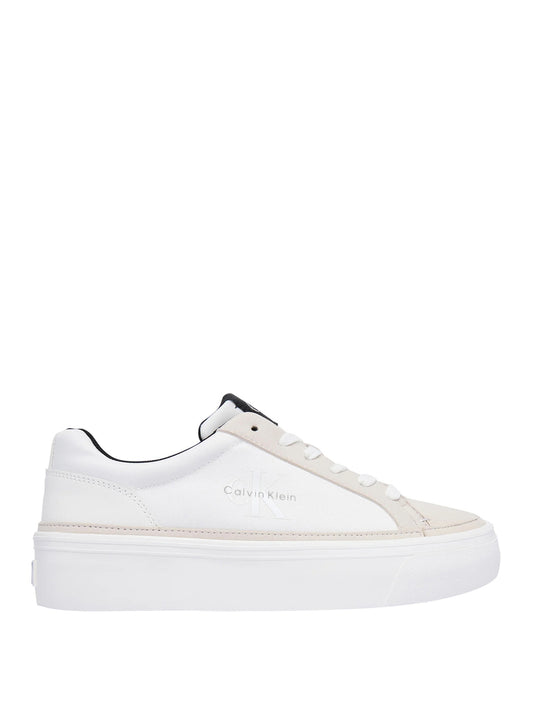 CALVIN CALZATURE Calvin Klein Sneakers Vulc Flatf Laceup - Bianco Bright White/Black