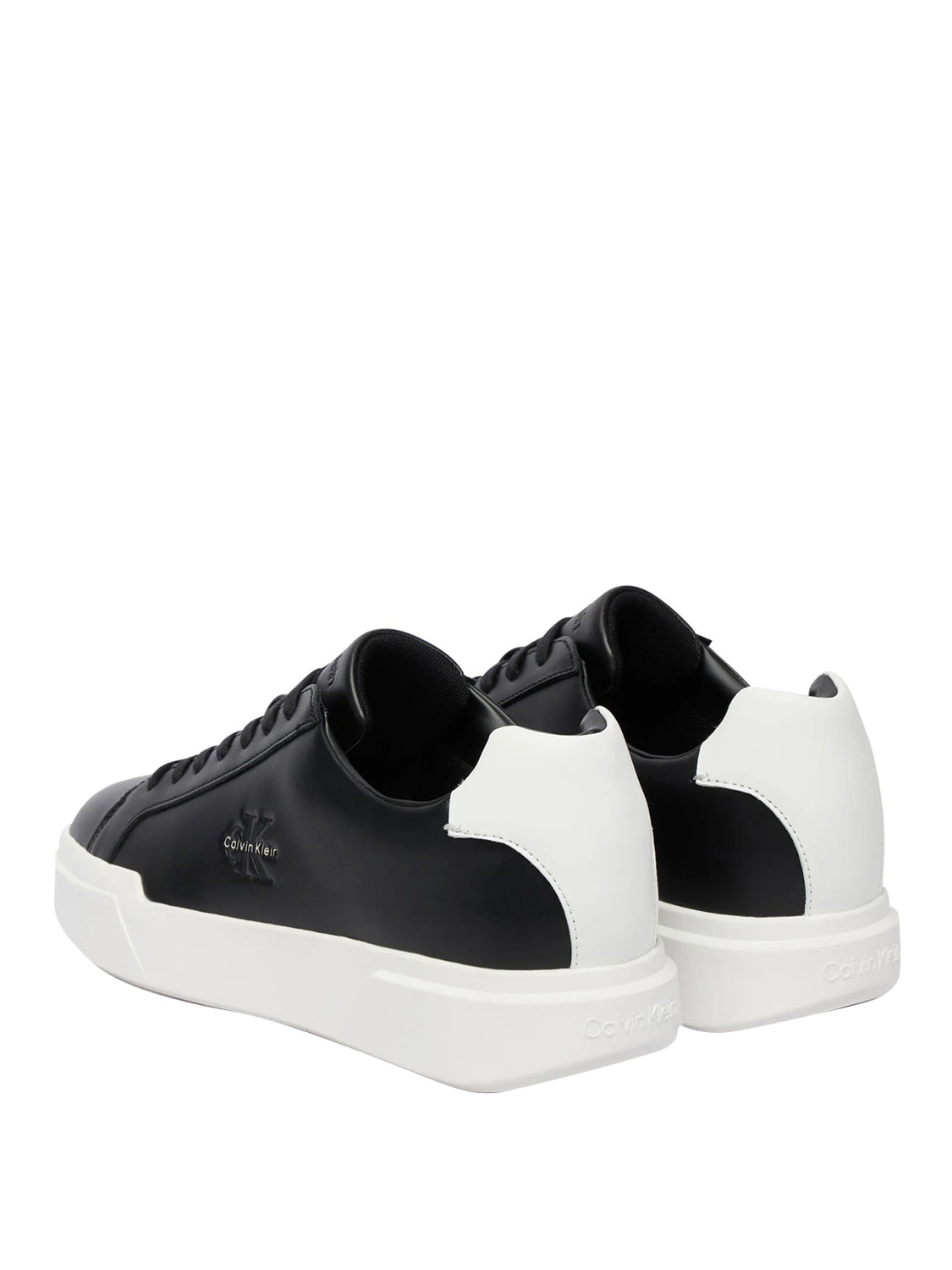 CALVIN CALZATURE Calvin Klein Sneakers Chunky Cupsole Laceup Lth Nero Bianco Black/White/Black