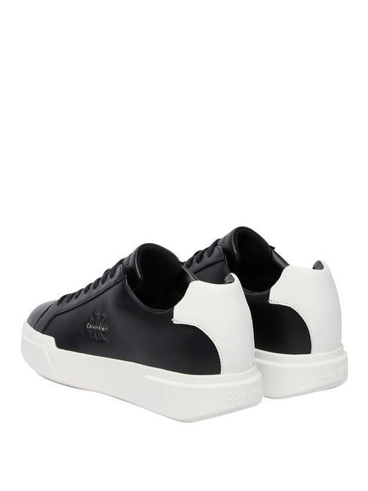 CALVIN CALZATURE Calvin Klein Sneakers Chunky Cupsole Laceup Lth Nero Bianco Black/White/Black