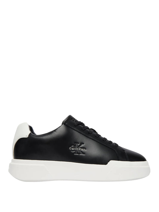 CALVIN CALZATURE Calvin Klein Sneakers Chunky Cupsole Laceup Lth Nero Bianco Black/White/Black