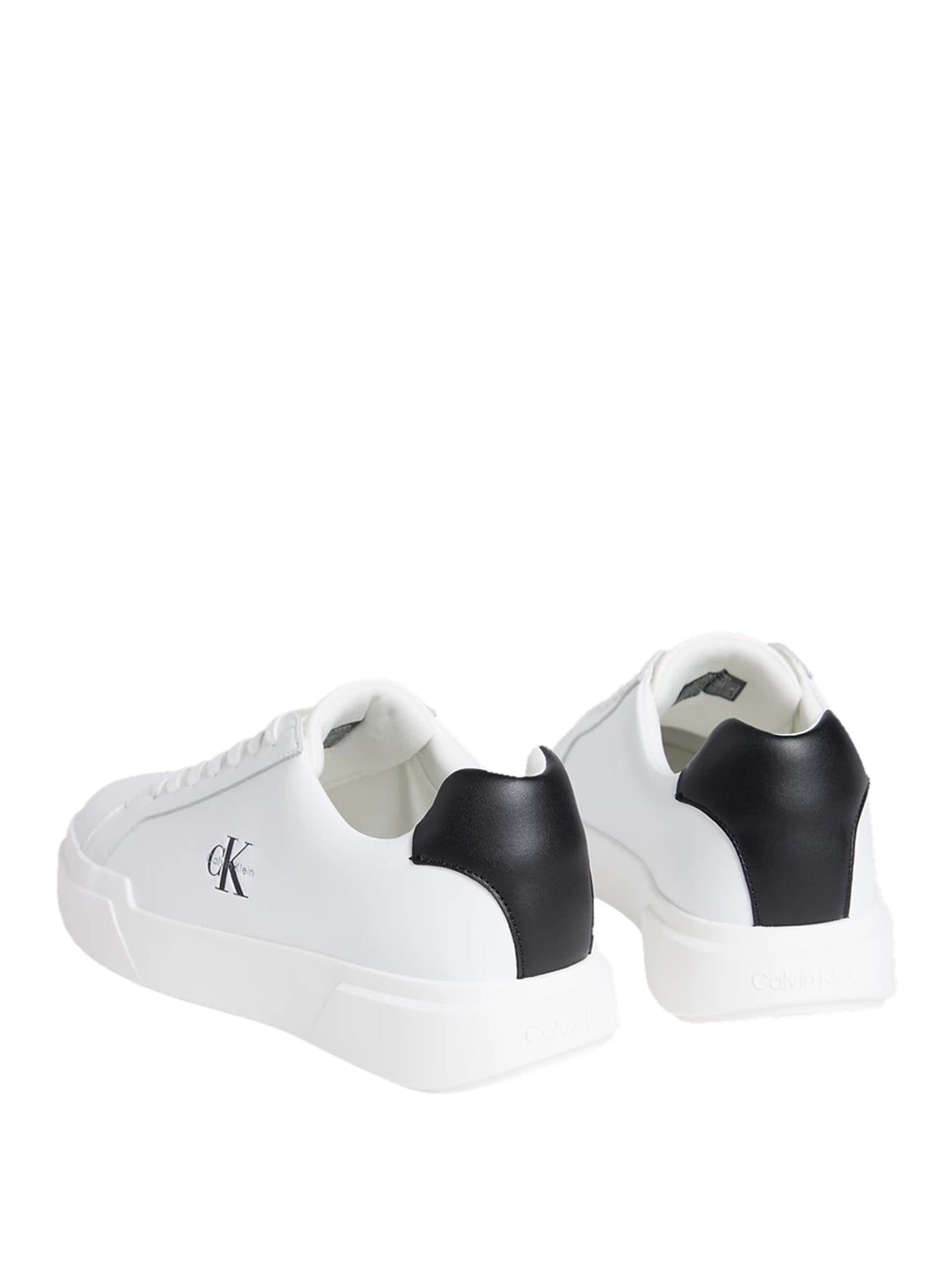CALVIN CALZATURE Calvin Klein Sneakers Chunky Cupsole Laceup Lth Bianco Nero White/Black/White