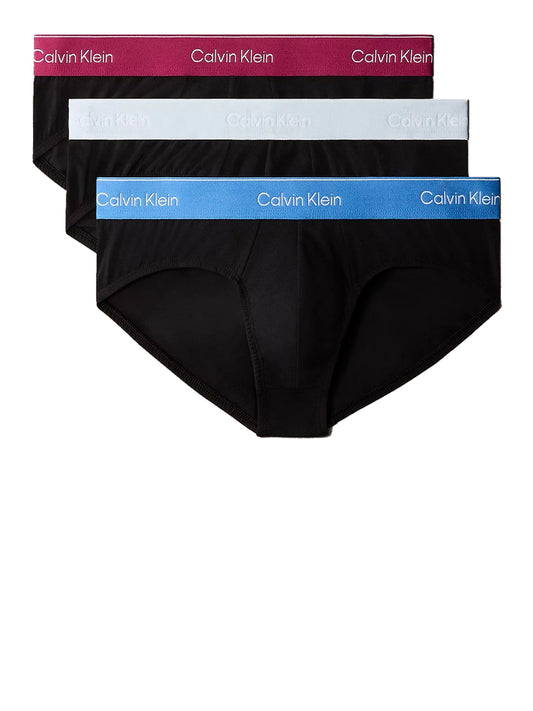 Calvin Klein Slip Icon Cotton Stretch Calvin Klein - Blac/ Poseidon Black Bodies W/ Poseidon Blue