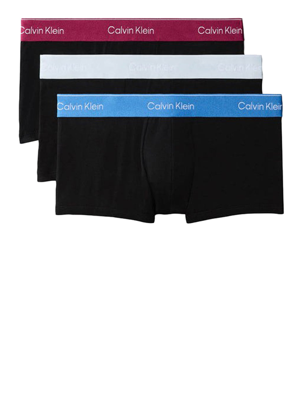 Calvin Klein Boxer Low Rise Trunk 3Pk Calvin Klein - Nero Black Bodies W/ Poseidon Blue