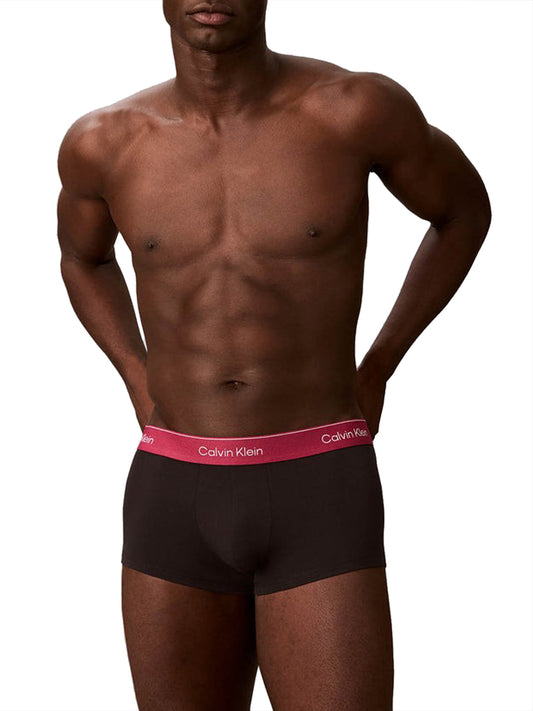 Calvin Klein Boxer Low Rise Trunk 3Pk Calvin Klein - Nero Black Bodies W/ Poseidon Blue