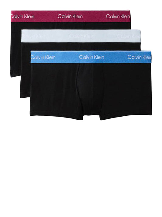 Calvin Klein Boxer Low Rise Trunk 3Pk Calvin Klein - Nero Black Bodies W/ Poseidon Blue