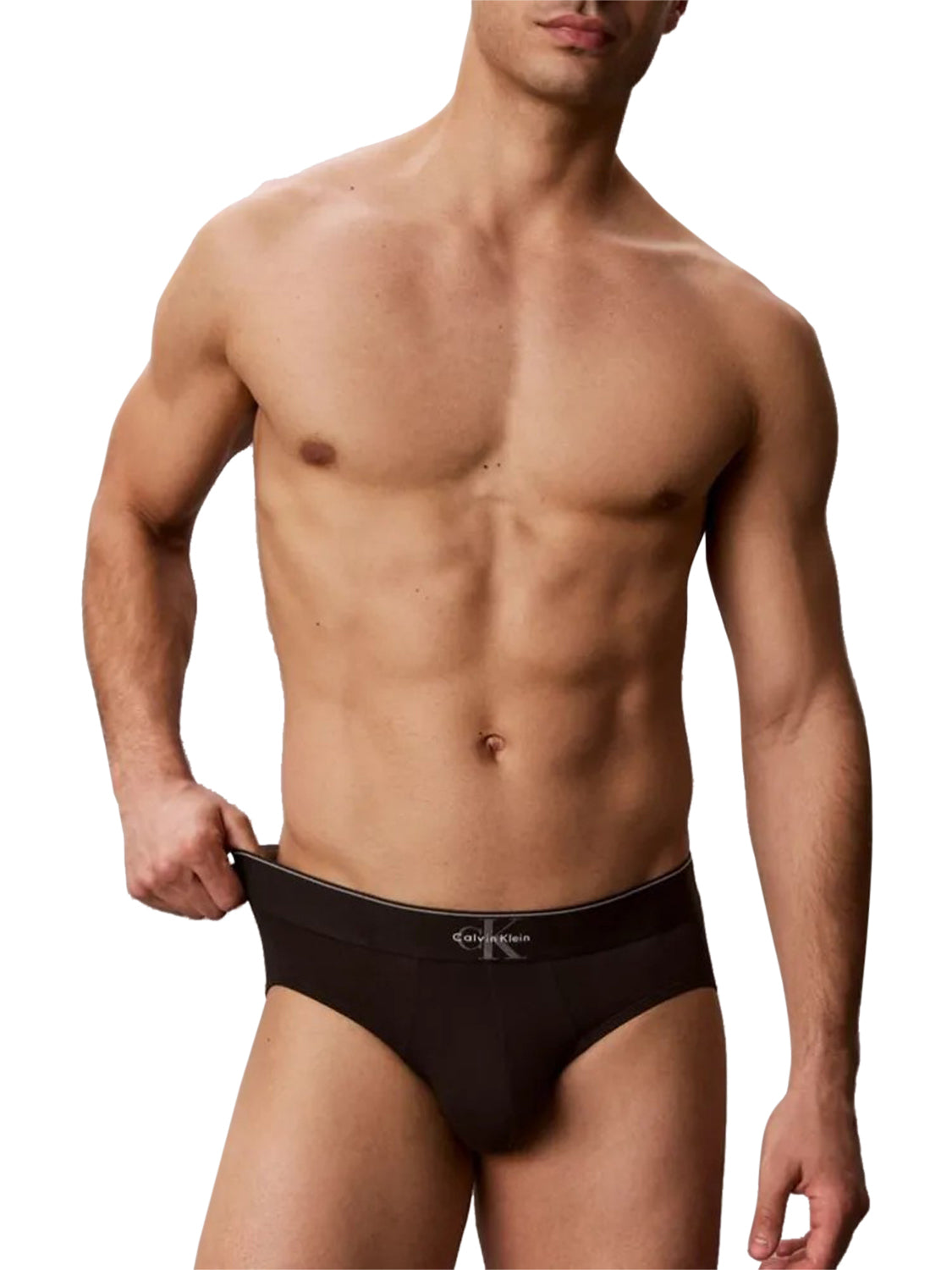 Calvin Klein Slip Guv In Cotone Con Logo Calvin Klein - Nero/Graphite Black Bodies W/ Granite Gray/