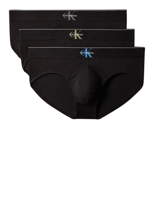 Calvin Klein Slip Guv In Cotone Con Logo Calvin Klein - Nero/Graphite Black Bodies W/ Granite Gray/