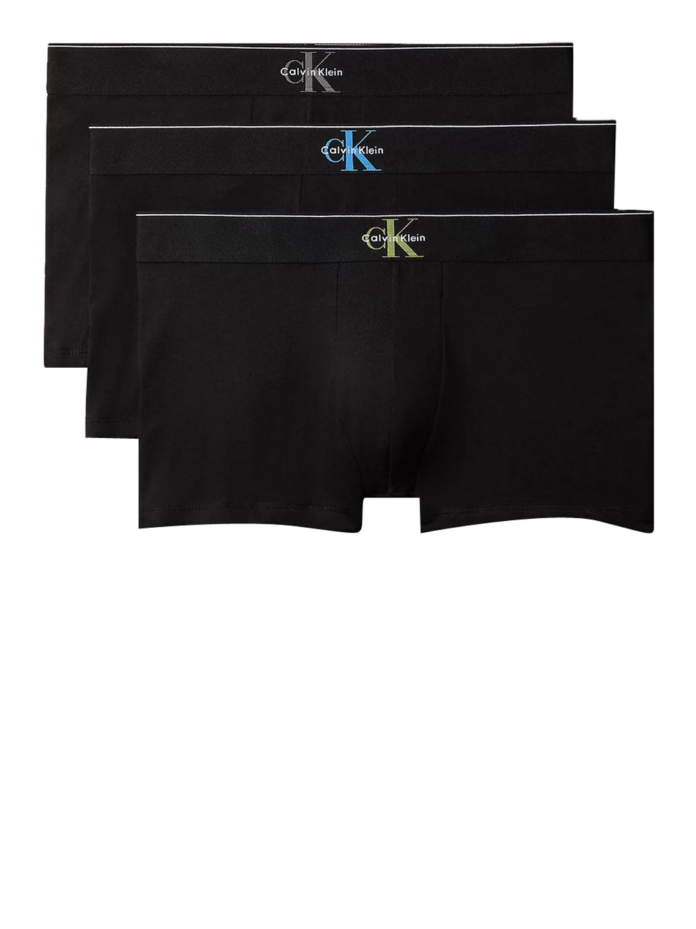 Calvin Klein Boxer Icon Cotton Stretch Graphic - Nero/Grigio Black Bodies W/ Granite Gray/