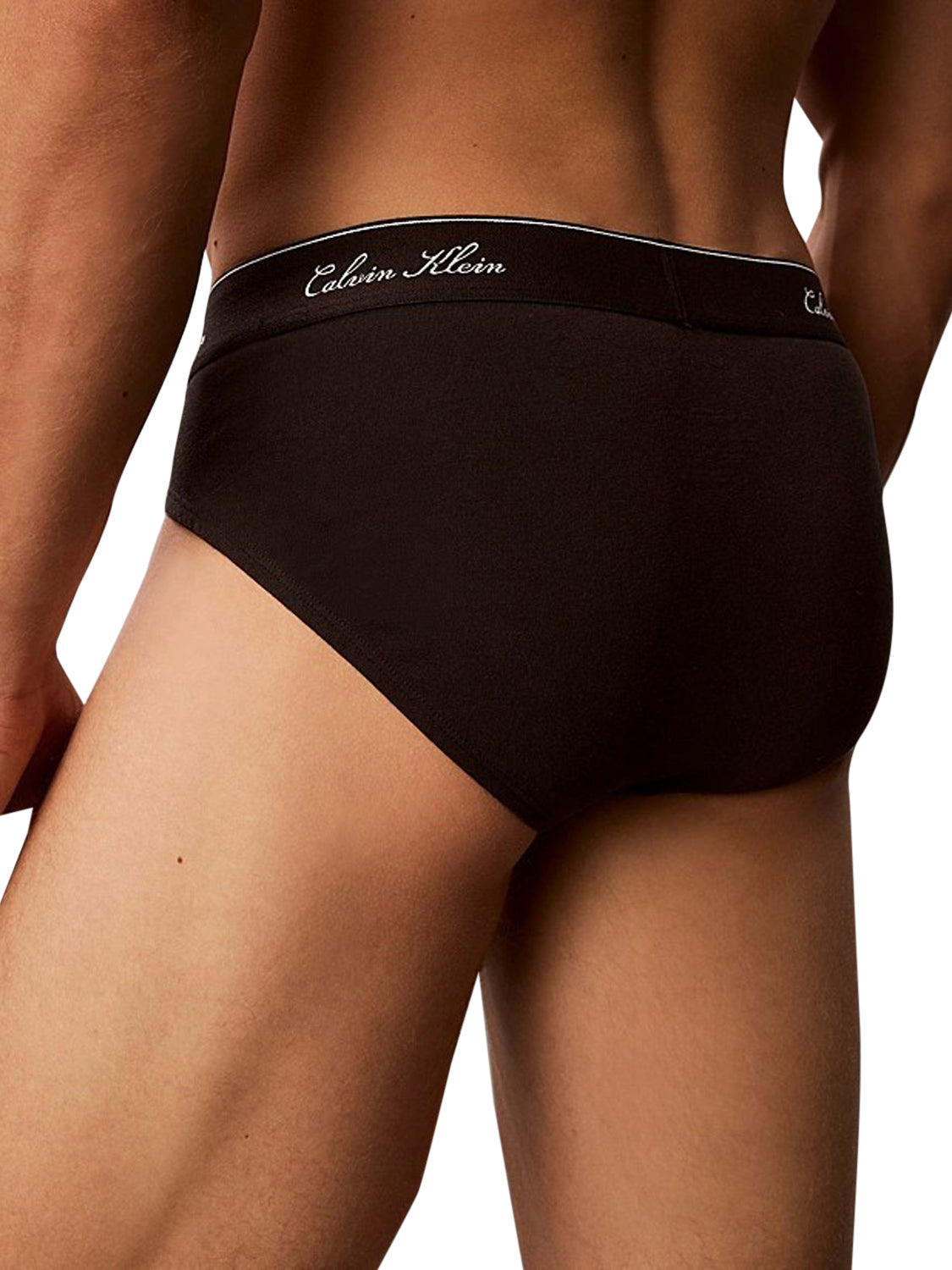 Calvin Klein Slip Icon Cotton Con Scritta Calvin Klein - Nero Black W/ Dtm Wb