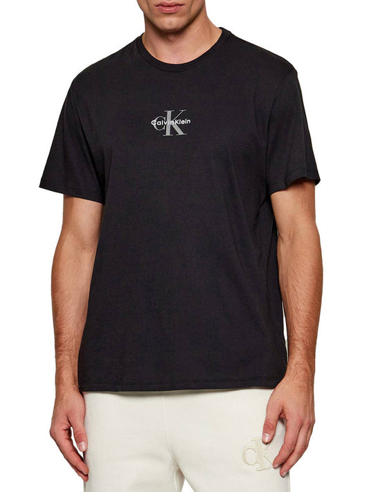 CALVIN2 1USCITA T-Shirt 30S Micro Monolog Calvin Klein - Nero BLACK