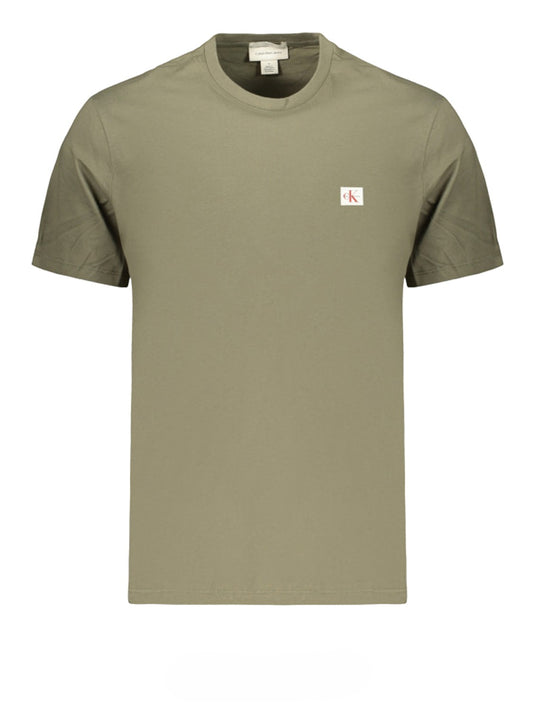 CALVIN2 1USCITA Calvin Klein T-Shirt Ss Badge 30s Jersey Classic Tee - Olive Dusty Olive