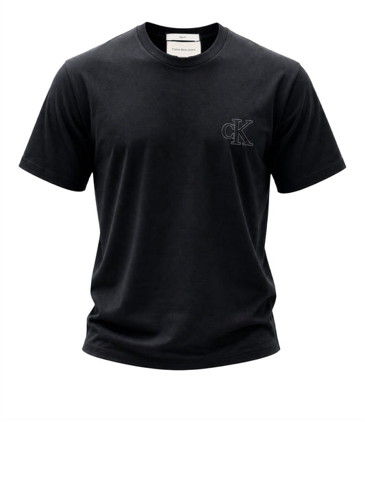 CALVIN2 1USCITA Calvin Klein T-Shirt Logo Monogramma Nero BLACK