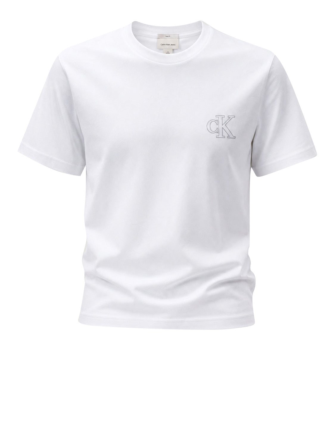 CALVIN2 1USCITA Calvin Klein T-Shirt Logo Monogramma Bianco Bright White